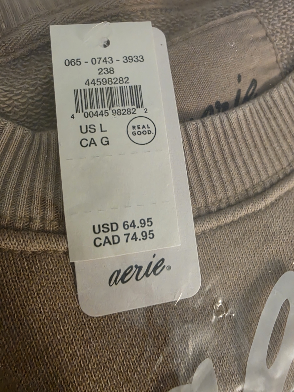 aerie Festival Fringe Crew Sweatshirt - Size L - Picture 6 of 6